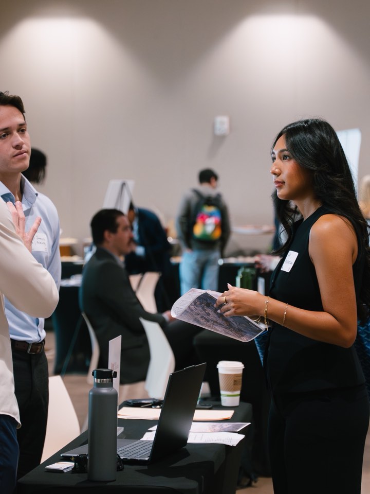 Guests checking in at a corporate event