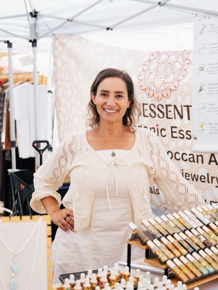 Founder behind her jewellery stall